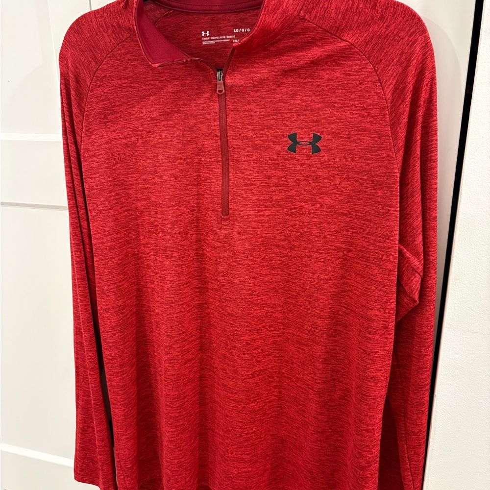 Under Armour Red Quarter-Zip Pullover